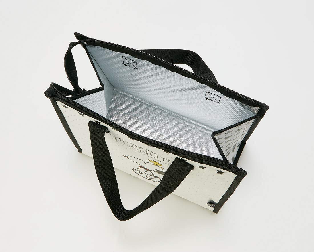 Skater Snoopy Monochrome Cooler Lunch Bag Non-Woven Peanuts Fbc1-A- Japan Figure Store - #1 Bring To You The Best Japanese Goods