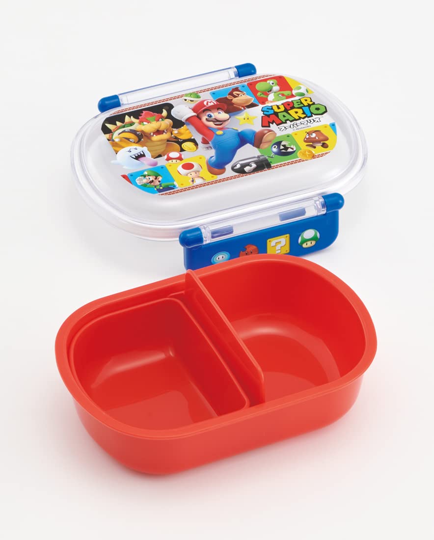 Skater Kids Antibacterial Super Mario Lunch Box 360Ml Made in Japan- Japan Figure Store - #1 Bring To You The Best Japanese Goods