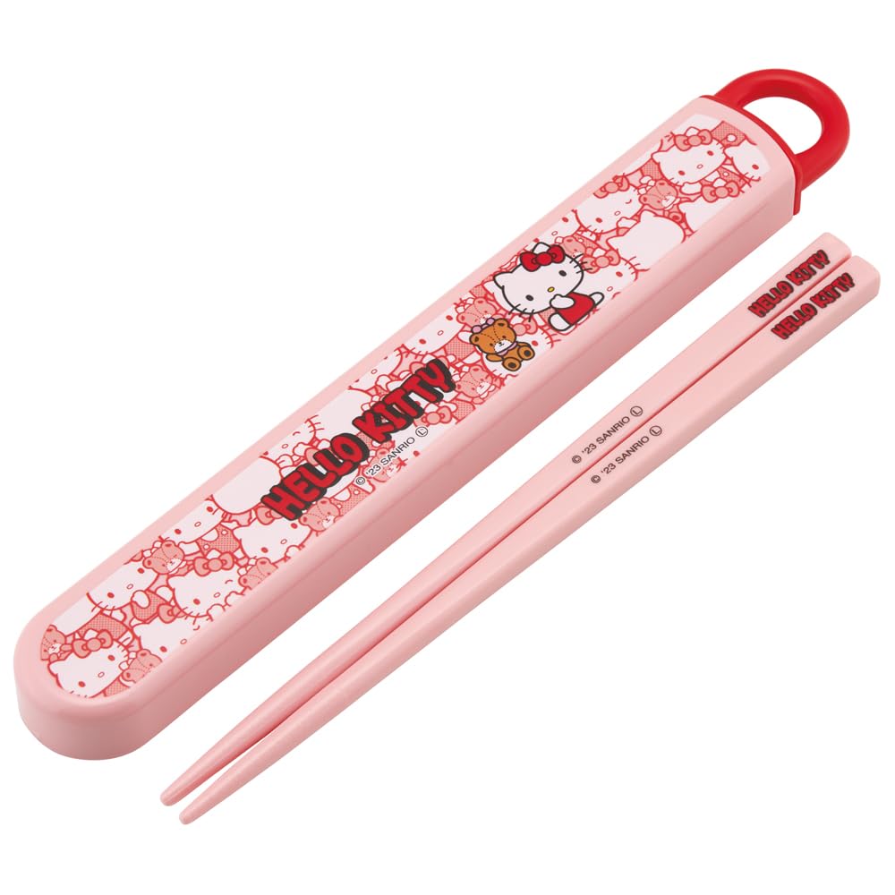 Skater Hello Kitty Kids Lunch Box Set with 16.5Cm Antibacterial Chopsticks- Japan Figure Store - #1 Bring To You The Best Japanese Goods
