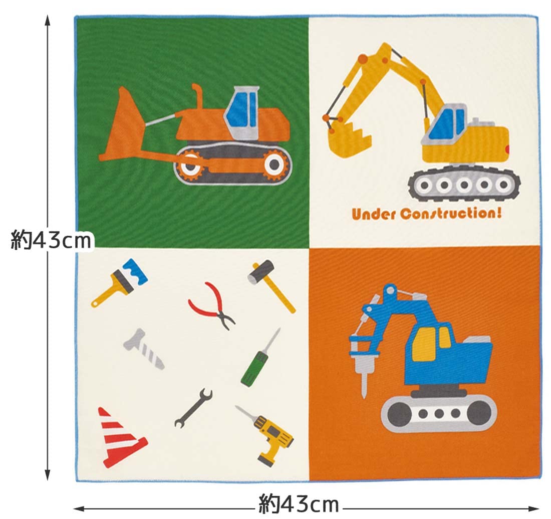 Skater Brand Japanese Lunch Cloth with Working Car Design 43 x 43cm- Japan Figure Store - #1 Bring To You The Best Japanese Goods