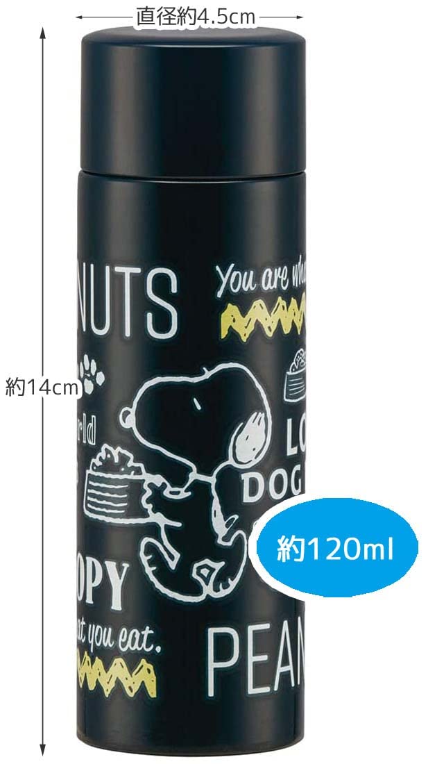 Skater Snoopy Mini Stainless Steel Water Bottle Mobile Mug 120ml- Japan Figure Store - #1 Bring To You The Best Japanese Goods