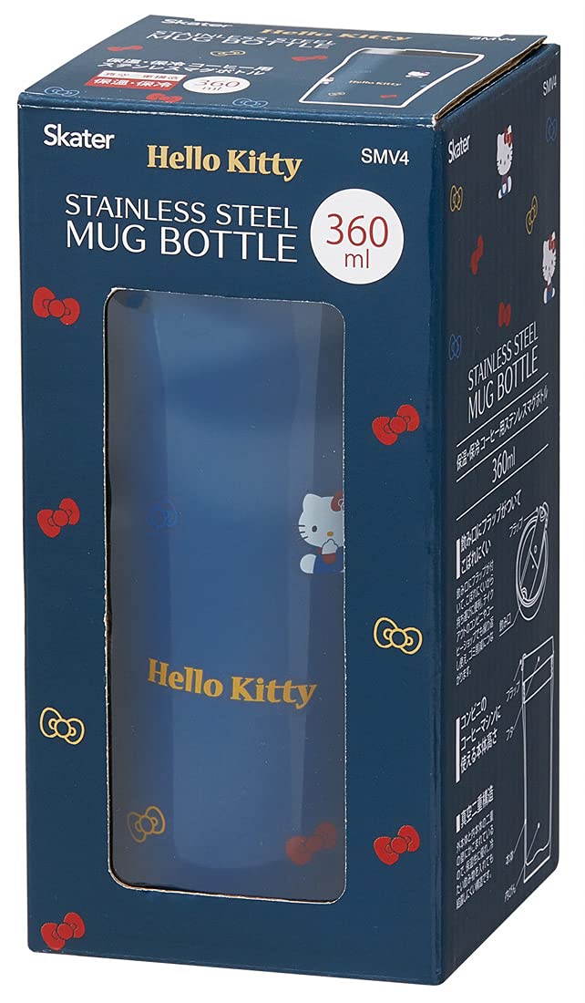 Skater 360ml Kitty Dot Sketch Sanrio Coffee Mug Water Bottle SMV4- Japan Figure Store - #1 Bring To You The Best Japanese Goods