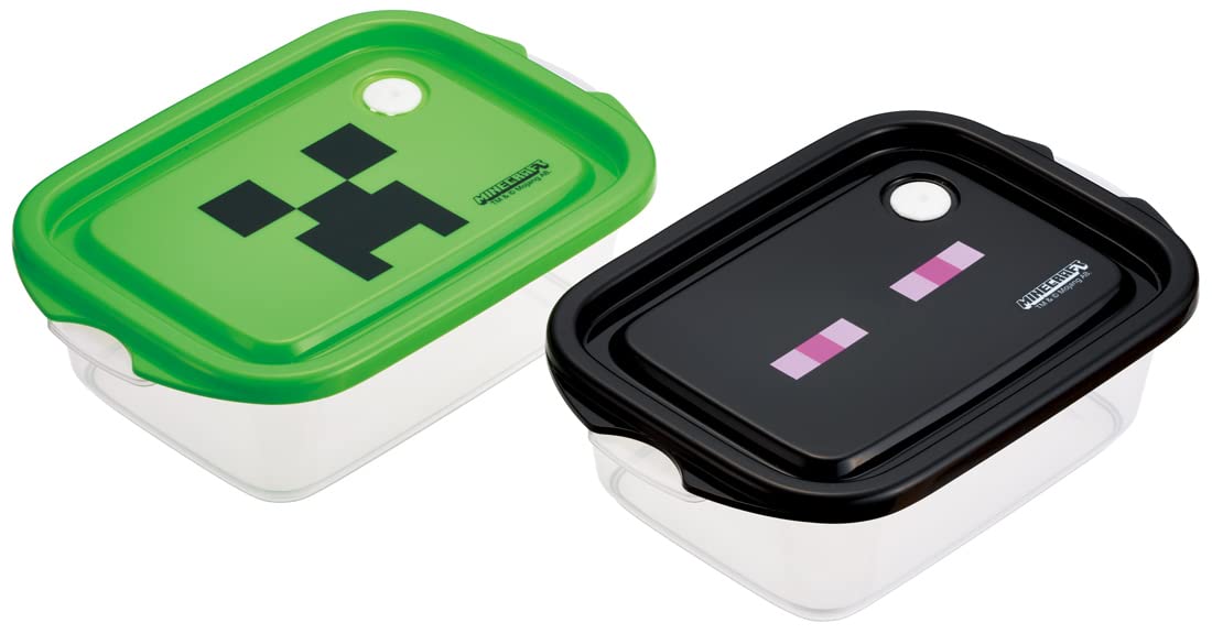 Skater Minecraft 500ml 2-Pack Antibacterial Sealable Storage Containers Made in Japan- Japan Figure Store - #1 Bring To You The Best Japanese Goods