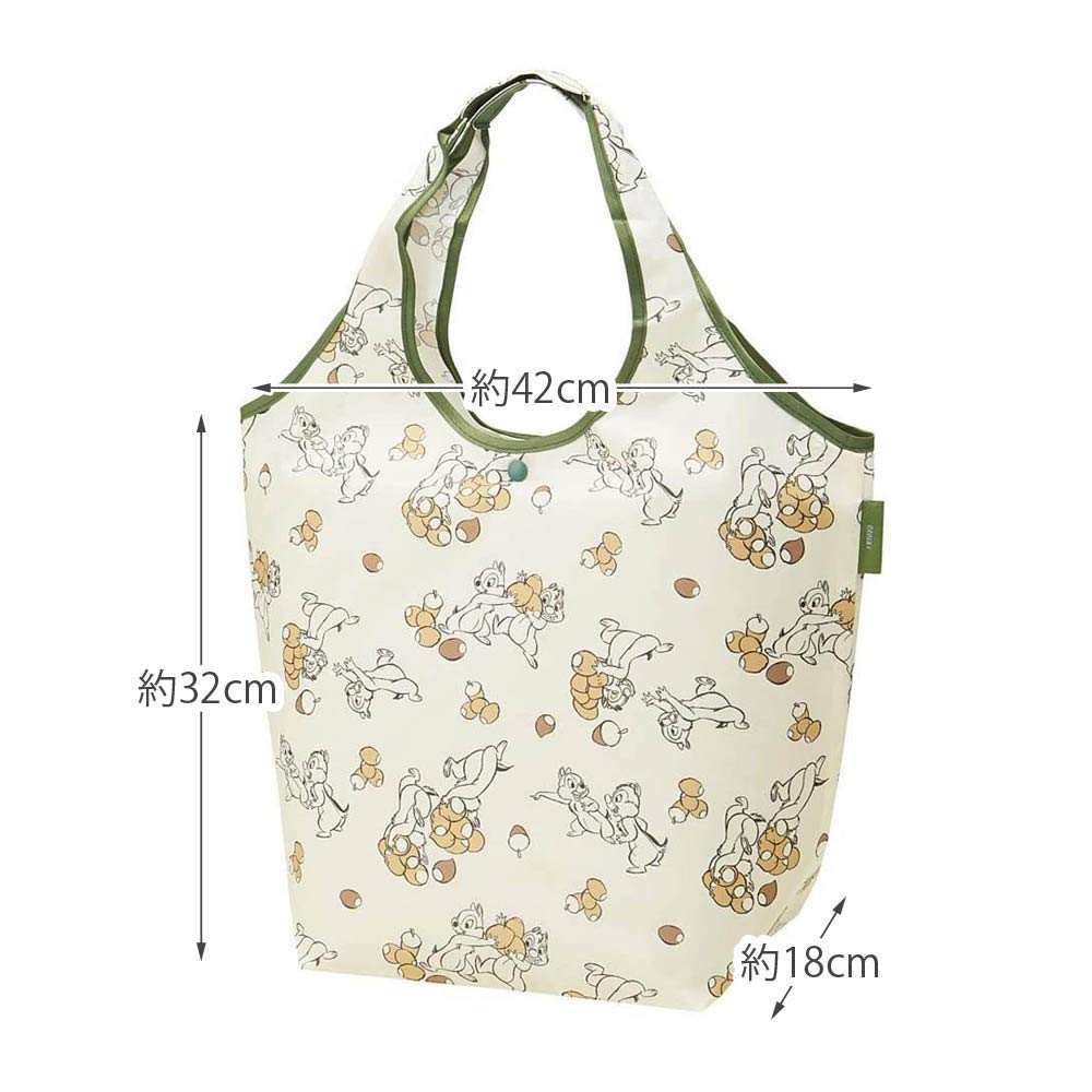 Skater Chip & Dale Eco Shopping Bag with Pouch 420x320x180mm - KBS42P- Japan Figure Store - #1 Bring To You The Best Japanese Goods