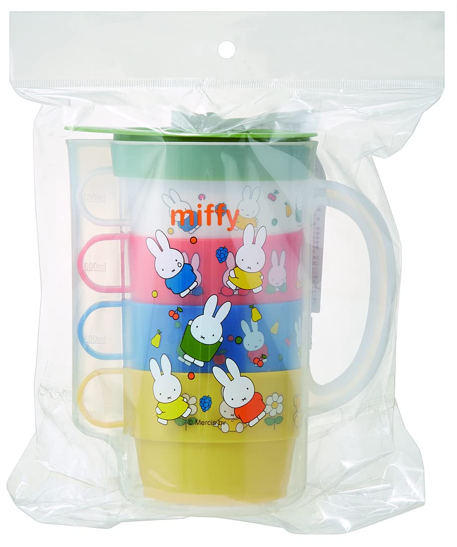 Skater Miffy 21 Stacking Cups Set of 4 with Case and Water Bottle Made in Japan KS32-A- Japan Figure Store - #1 Bring To You The Best Japanese Goods
