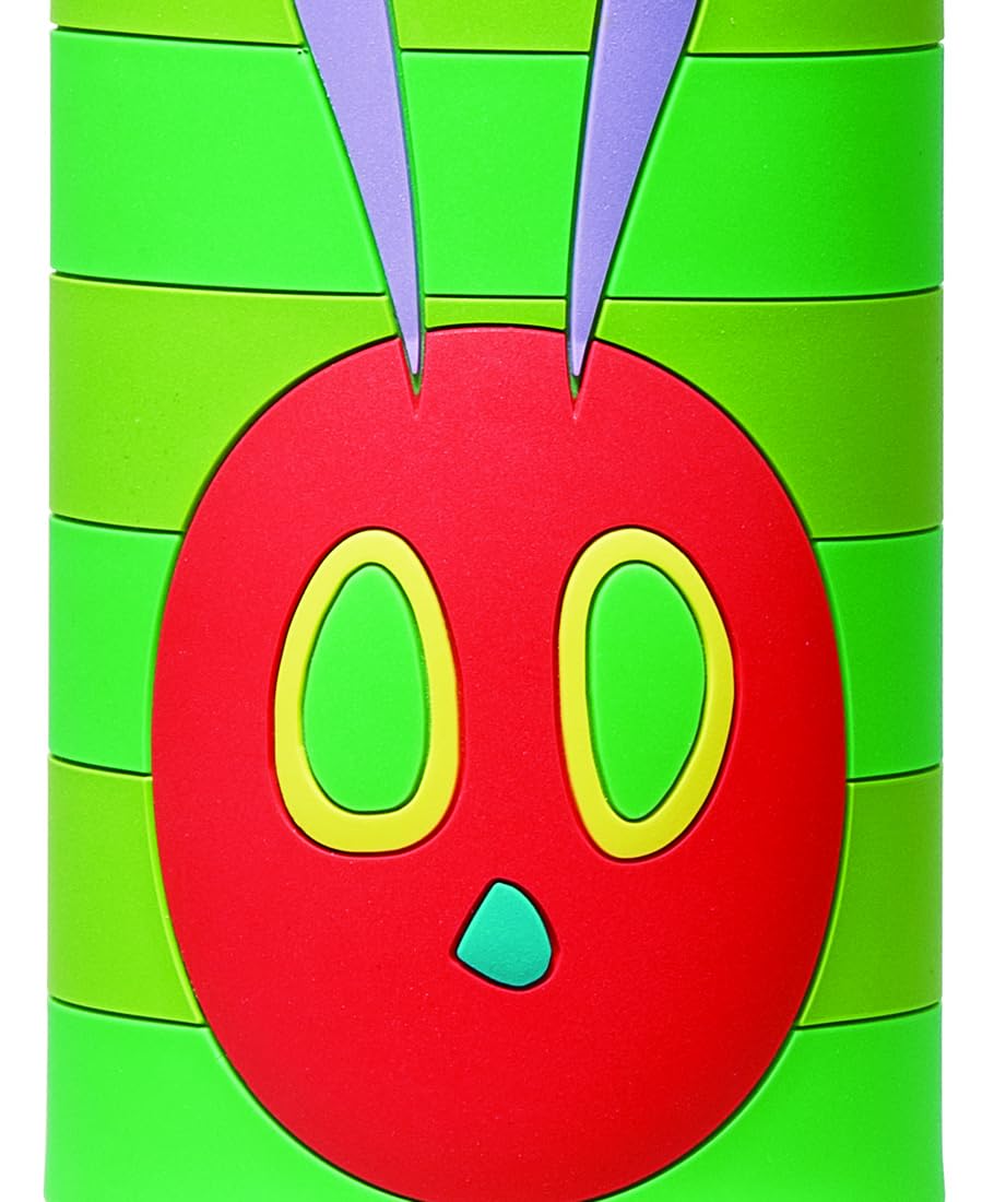 Skater Kids 380ml Stainless Steel Water Bottle with Straw - 3D Very Hungry Caterpillar Design- Japan Figure Store - #1 Bring To You The Best Japanese Goods