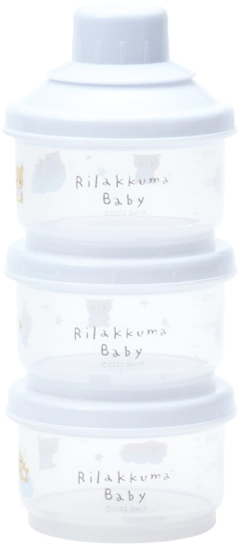 Skater Rilakkuma Baby 100ml Powdered Milk Storage Container Small 3-Piece Set CJN1M-A- Japan Figure Store - #1 Bring To You The Best Japanese Goods