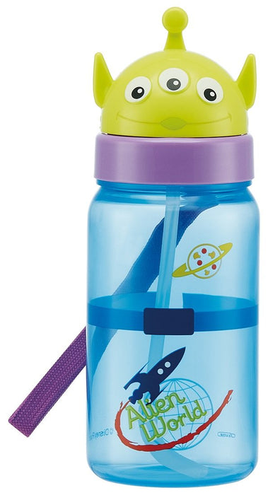 Skater Alien Toy Story Disney 350ml Straw Water Bottle - Die Cut Design- Japan Figure Store - #1 Bring To You The Best Japanese Goods