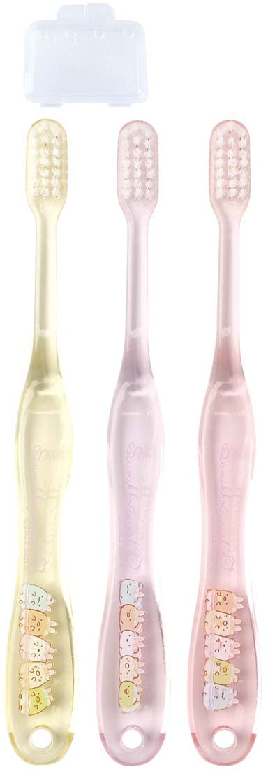 Skater Sumikko Gurashi Sweet Shop Toothbrush Pack for Kids 6-12 Years 3-Pack 15.5cm- Japan Figure Store - #1 Bring To You The Best Japanese Goods