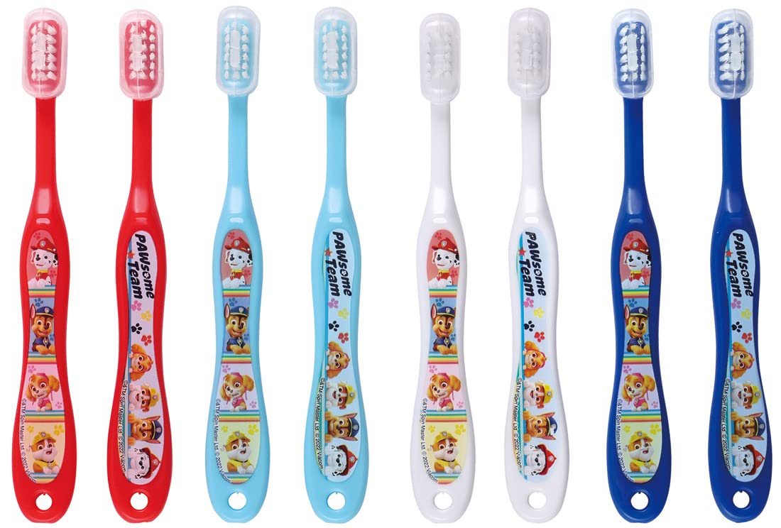 Skater Paw Patrol Soft Toothbrush Pack of 8 for Preschoolers Age 3-5 14cm TB5SE-A- Japan Figure Store - #1 Bring To You The Best Japanese Goods