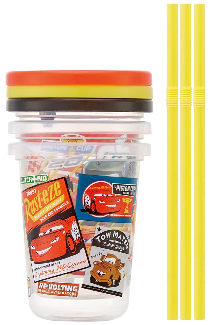 Skater Disney Cars 21 Tumbler Set with Straws 230ml Made in Japan 3 Pieces- Japan Figure Store - #1 Bring To You The Best Japanese Goods