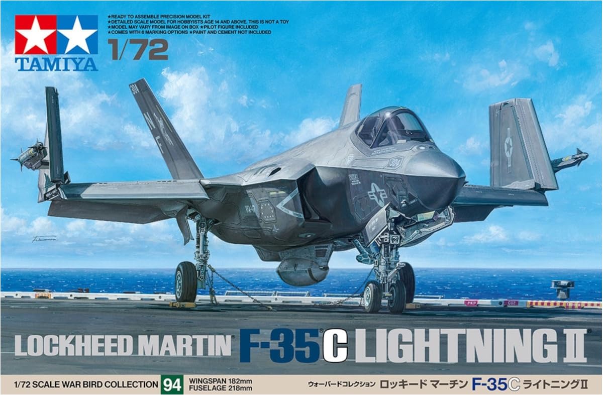 Tamiya 1/72 Warbird F-35C Lightning II Model Kit 60794 Airplane Replica