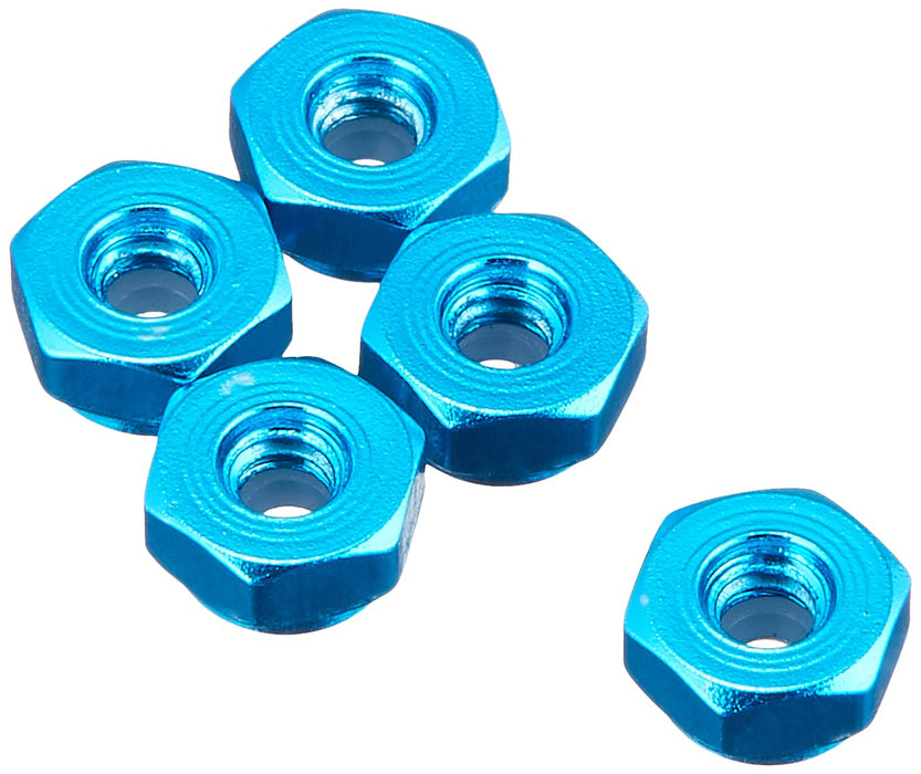 Tamiya 2mm Aluminum Lock Nuts (Blue) - Pack of 5 Mini 4WD Upgrade Parts- Japan Figure Store - #1 Bring To You The Best Japanese Goods
