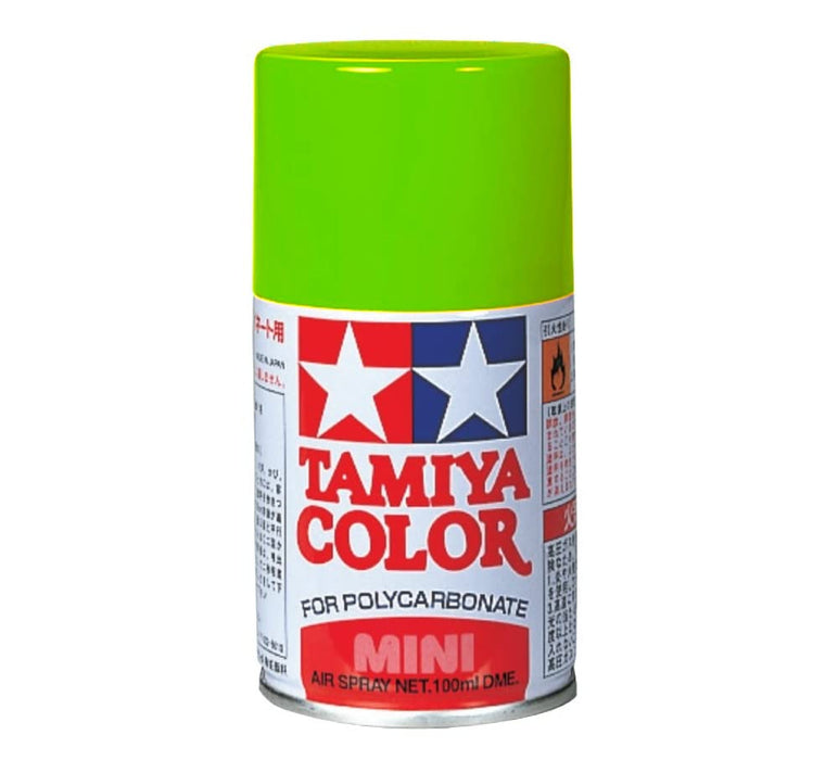 Tamiya PS-28 Fluorescent Green Polycarbonate Spray Paint for Models (86028)- Japan Figure Store - #1 Bring To You The Best Japanese Goods