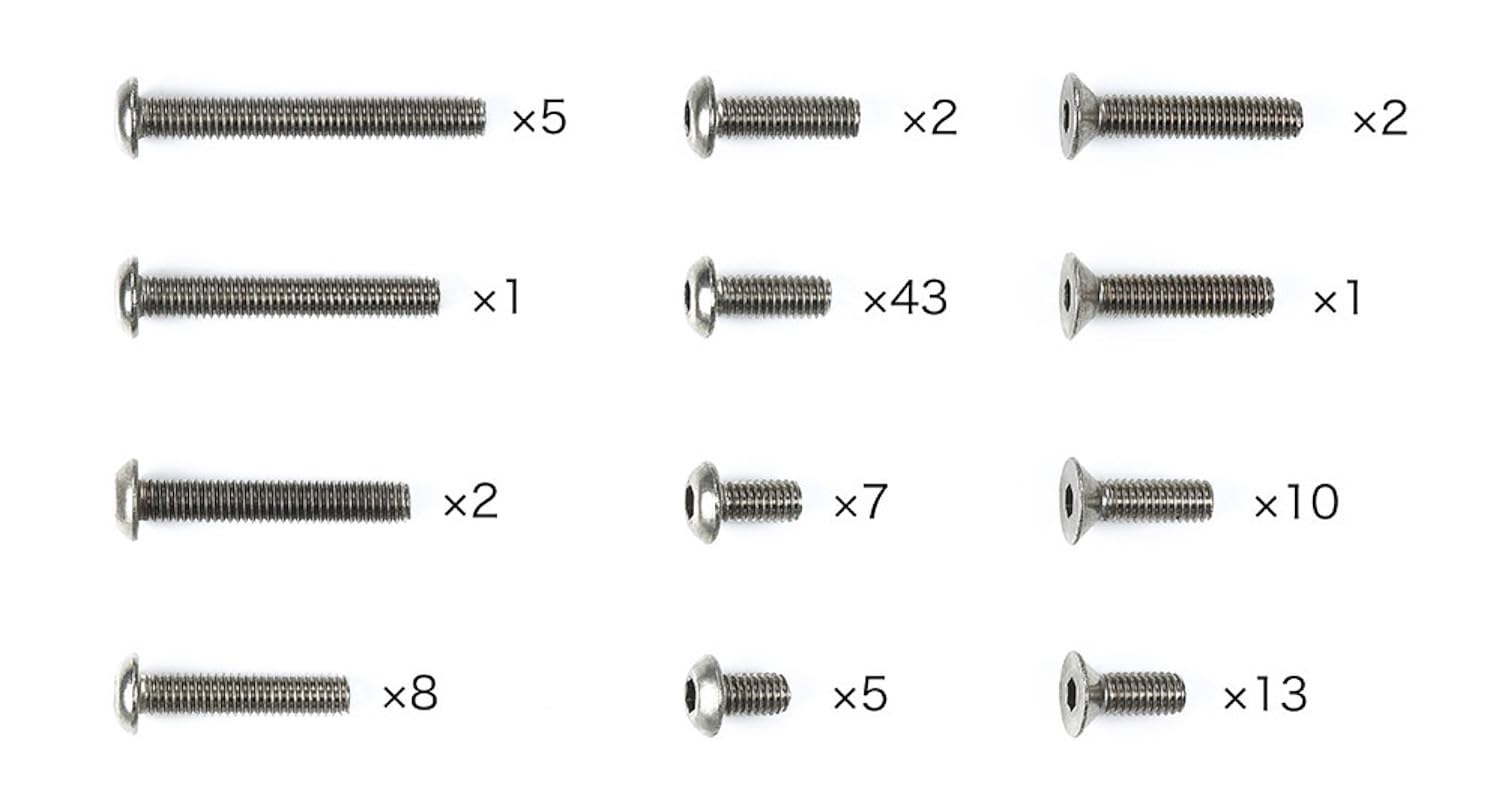 Tamiya Xm-01 Titanium Screw Set 47509 High Durability Screws- Japan Figure Store - #1 Bring To You The Best Japanese Goods