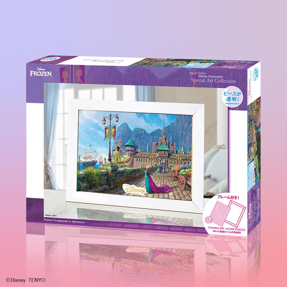 Tenyo 266-Piece Stained Art Jigsaw Puzzle Disney Frozen Made in Japan