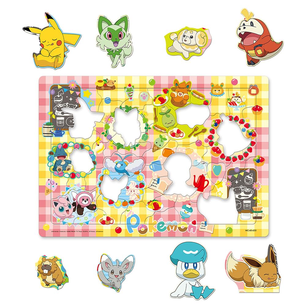 Tenyo Pokémon Snack Time Puzzle 60-Piece Kids Puzzle Ages 4-7 Made in Japan