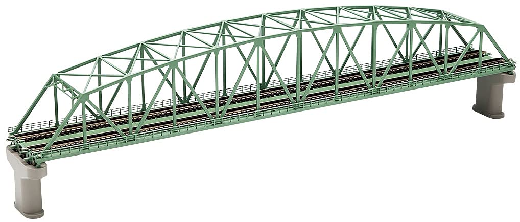 Tomytec Tomix N Gauge Green Double Track Truss Bridge with Piers - 3222- Japan Figure Store - #1 Bring To You The Best Japanese Goods