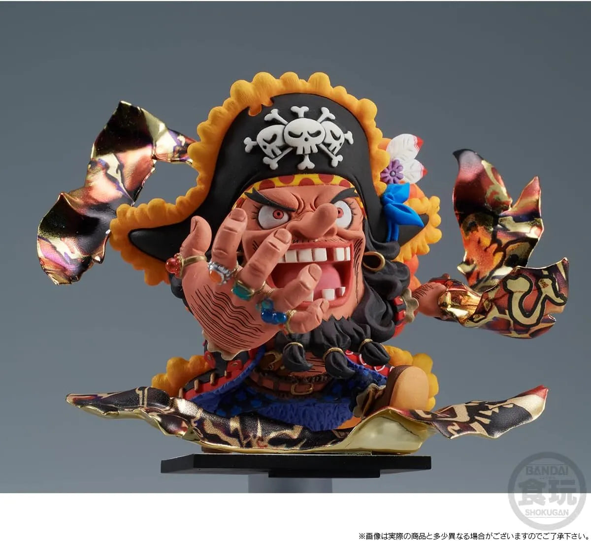 BANDAI Nifurumeshon Production Marshall D Teach Chewing Gum Candy Toy Set BANDAI