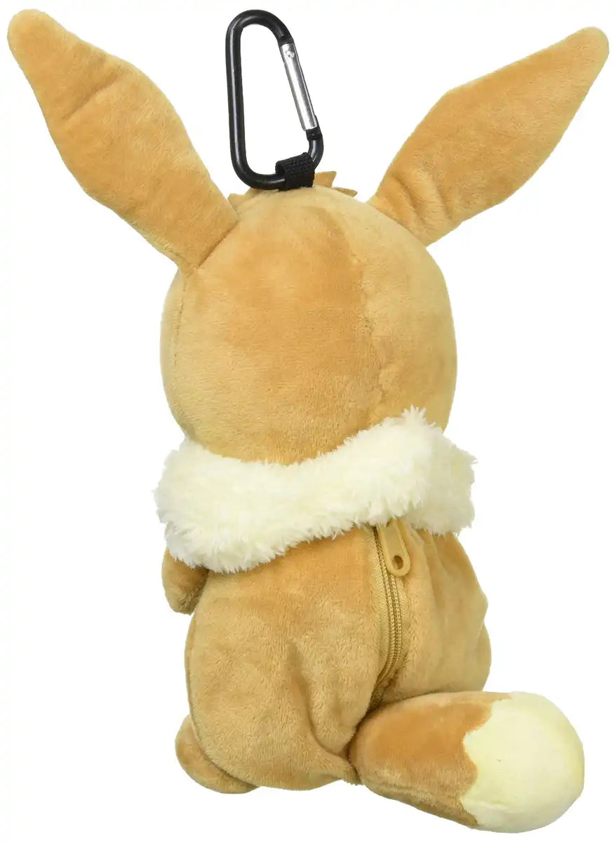 UNIQUE730 Pokemon Plush Pouch With Carabiner Eevee- Japan Figure Store - #1 Bring To You The Best Japanese Goods