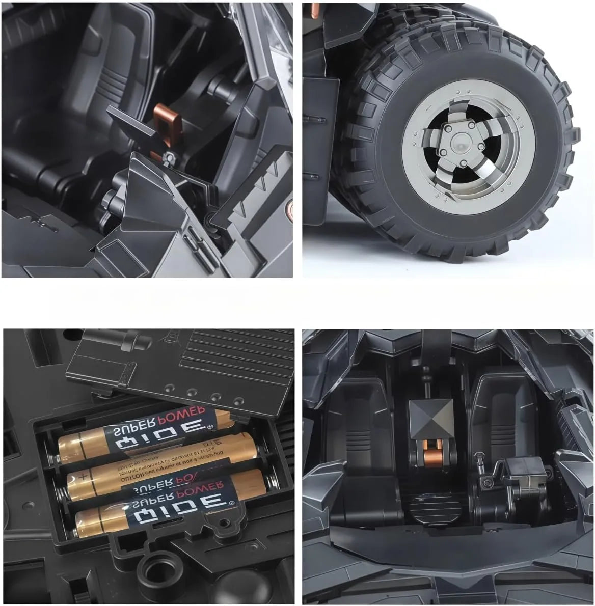 Hanshanyan 1:18 Alloy Batmobile Dark Knight Tumbler with Light Sound