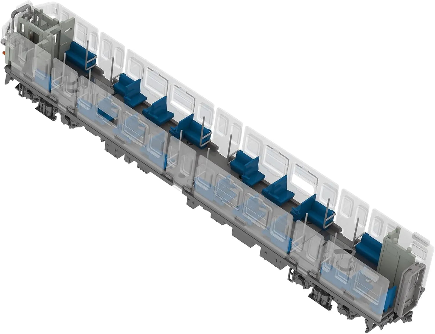 Plum PP199 Semi-Cross Sheet Interior Set A Blue Unpainted Kit