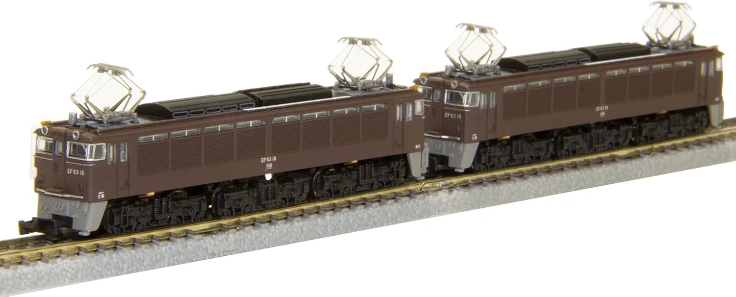 Rokuhan EF63 Type Brown Double Row Z Gauge Electric Locomotive