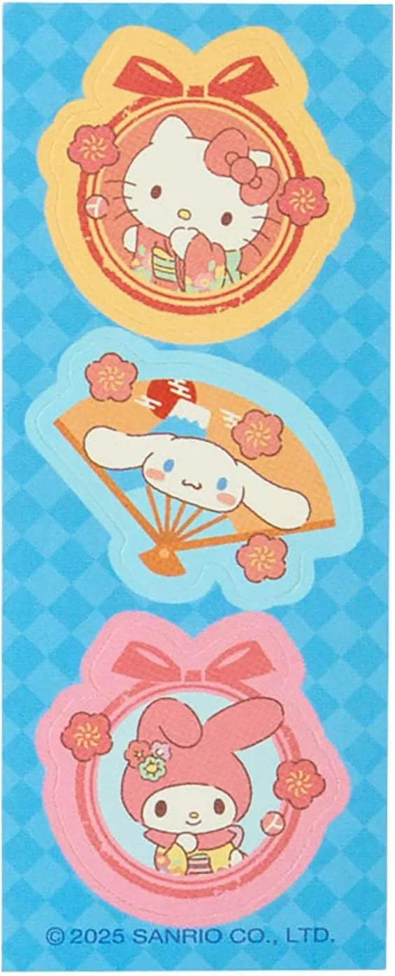 Sanrio Characters Pouch with Stickers Cute and Durable Sanrio 093726