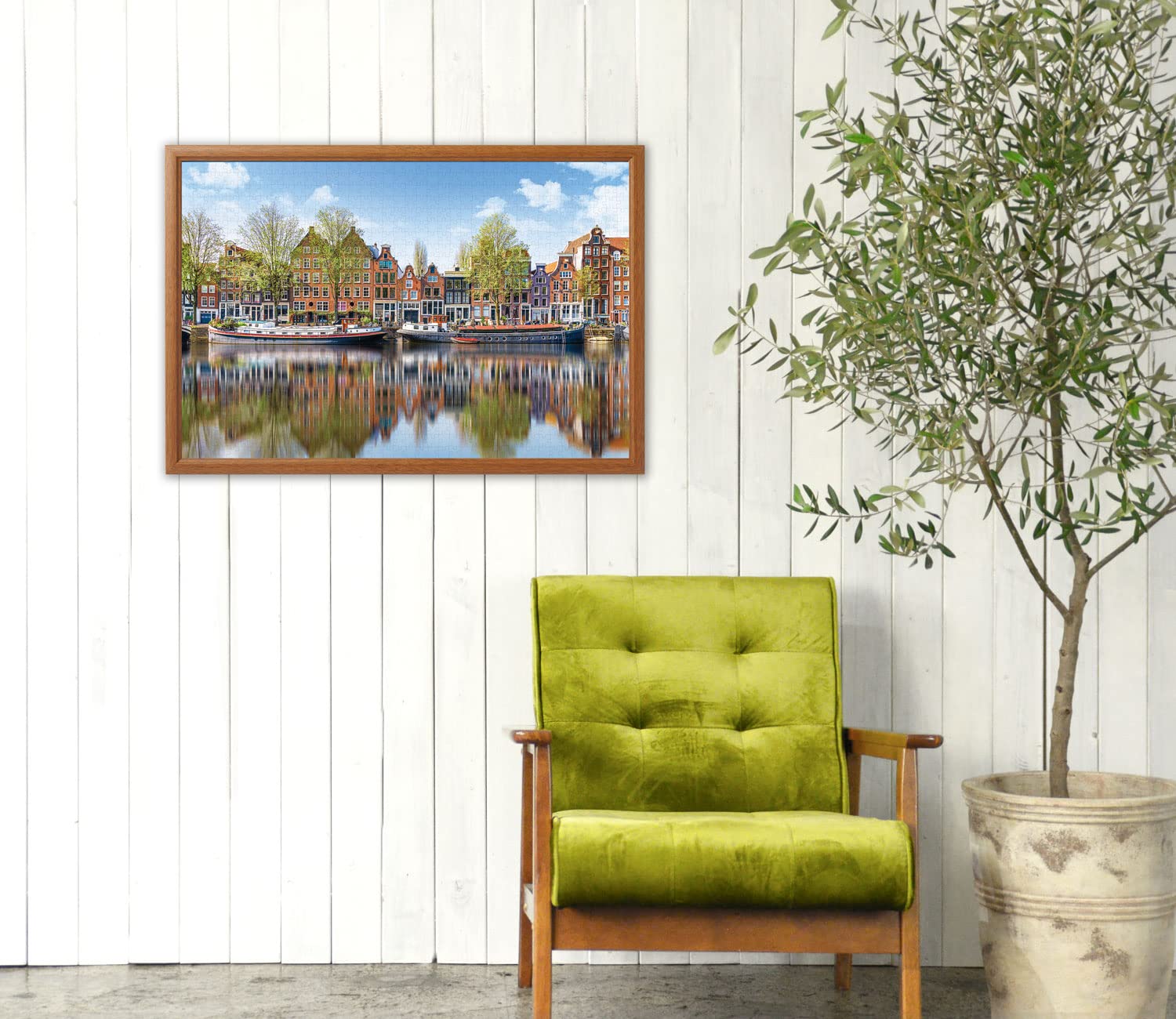 APPLEONE 1000-877 Jigsaw Puzzle Canals And The Traditional City Of Amsterdam 1000 Pieces- Japan Figure Store - #1 Bring To You The Best Japanese Goods