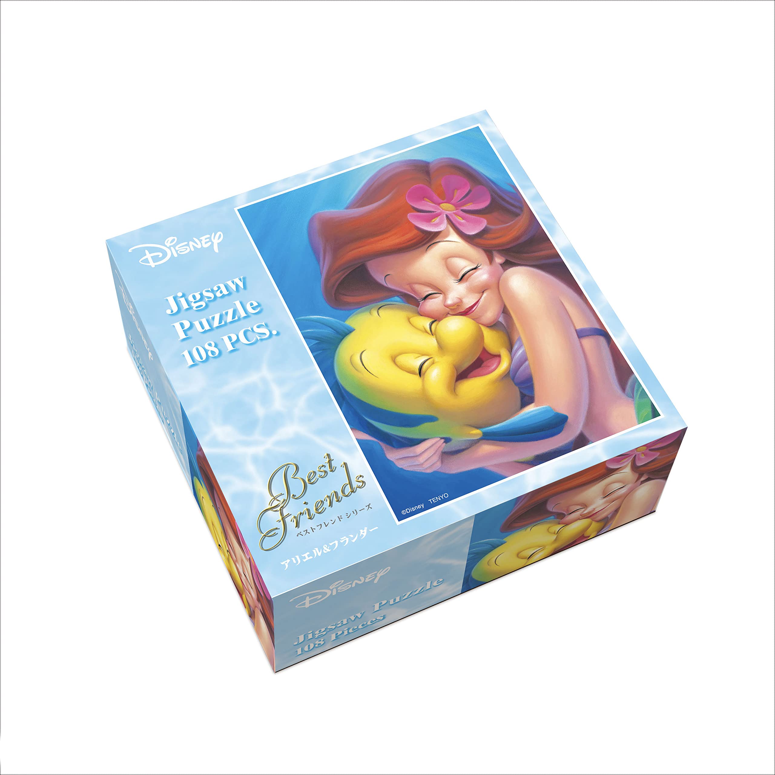 TENYO D108-028 Jigsaw Puzzle Disney The Little Mermaid Ariel & Flounder 108 Pieces- Japan Figure Store - #1 Bring To You The Best Japanese Goods