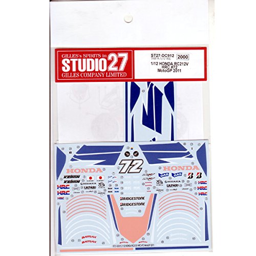 Studio27 St27-Dc912 Honda Rc212V Hrc 72 Moto Gp 2011 Decal For Tamiya 1/12 Motorbike Decal- Japan Figure Store - #1 Bring To You The Best Japanese Goods