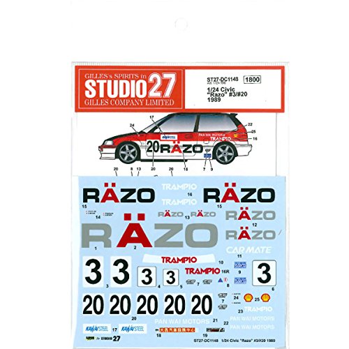Studio27 St27 Dc1148 Honda Civic Razo 3/20 1989 Decal For Aoshima 1/24 Scale Car Decal- Japan Figure Store - #1 Bring To You The Best Japanese Goods