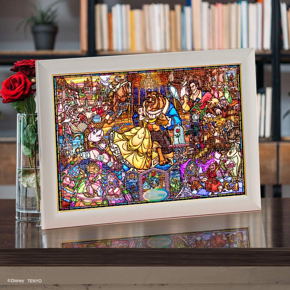 Tenyo 500pc Jigsaw Puzzle Beauty Beast Stained Glass 25x36cm- Japan Figure Store - #1 Bring To You The Best Japanese Goods
