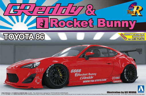 AOSHIMA 07624 Toyota 86 2012 Greddy & Rocket Bunny Enkei Version 1/24 Scale Kit- Japan Figure Store - #1 Bring To You The Best Japanese Goods