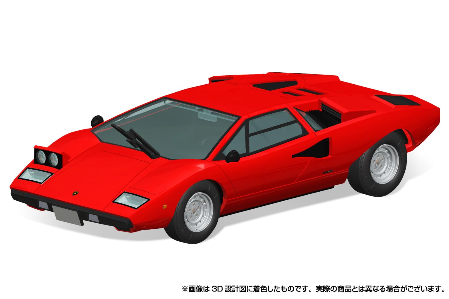 Aoshima 1/32 Lamborghini Countach Lp400 Red Snap Kit Plastic Model Japan- Japan Figure Store - #1 Bring To You The Best Japanese Goods