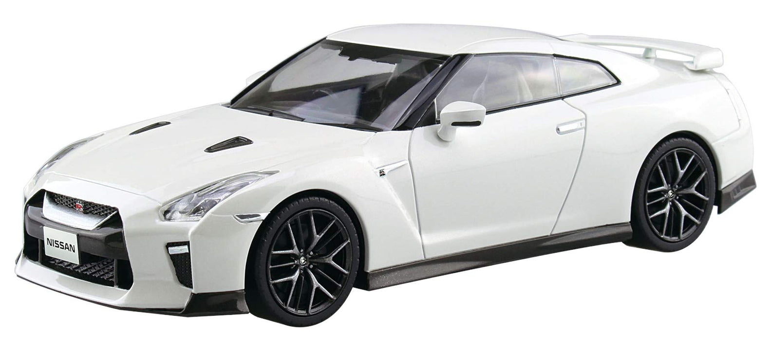 AOSHIMA 56394 07-B Nissan Gt-R Brilliant White Pearl 1/32 Scale Pre-Painted Snap-Fit Kit- Japan Figure Store - #1 Bring To You The Best Japanese Goods