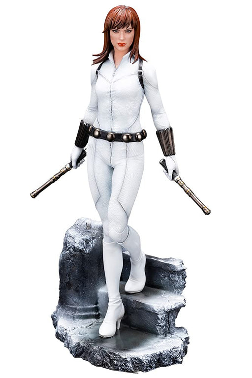 KOTOBUKIYA Artfx Premier Black Widow White Costume Edition 1/10 Easy Assembly Kit Figure Marvel Universe- Japan Figure Store - #1 Bring To You The Best Japanese Goods