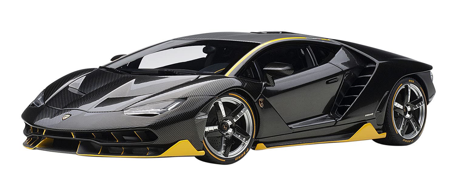 Autoart 1/18 Lamborghini Centenario Carbon Black/Yellow- Japan Figure Store - #1 Bring To You The Best Japanese Goods