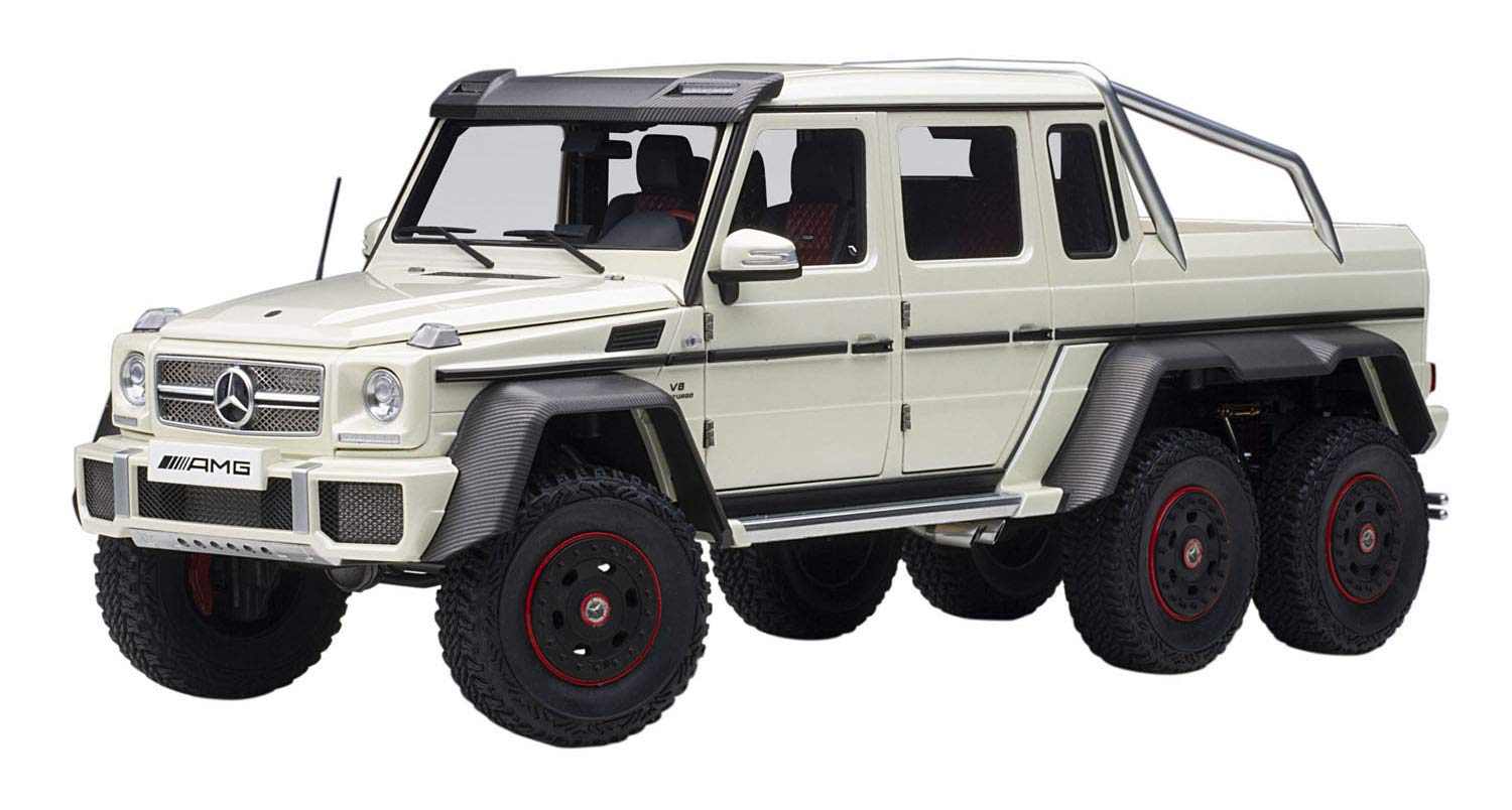 Autoart 1/18 Mercedes-Benz G63 AMG 6X6 Pearl White 76307- Japan Figure Store - #1 Bring To You The Best Japanese Goods