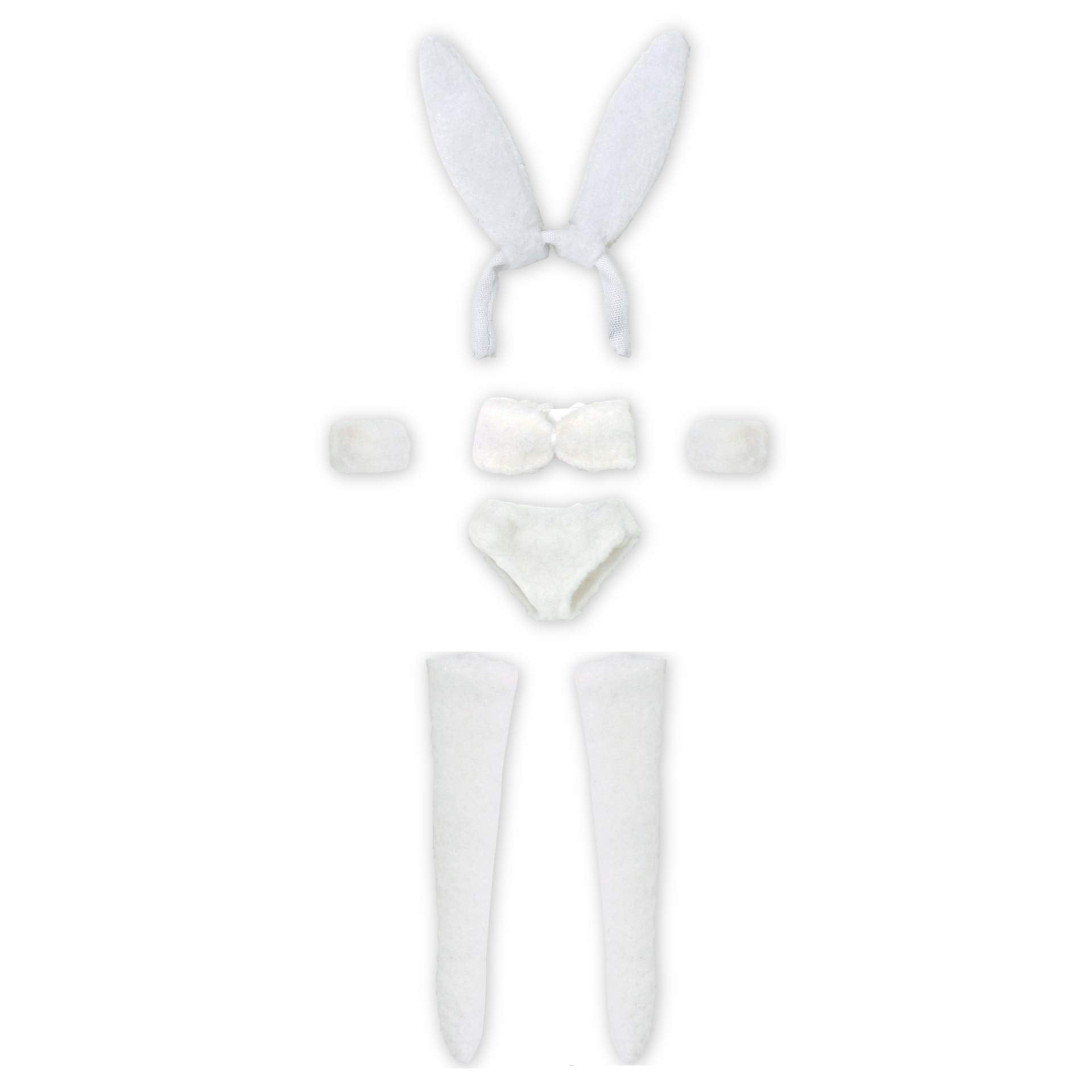 AZONE Pic337-Wht 1/12 Picco Neemo Fluffy Bunny Set White- Japan Figure Store - #1 Bring To You The Best Japanese Goods