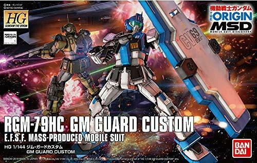 Bandai Hg Gundam The Origin Msd Rgm-79hc Gm Guard Custom 1/144 Plastic Model Kit- Japan Figure Store - #1 Bring To You The Best Japanese Goods