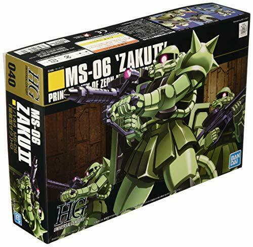 Bandai Hguc 1/144 Ms-06 Zaku Ii Mass Production Type Gundam Model Kit - Japan Figure
