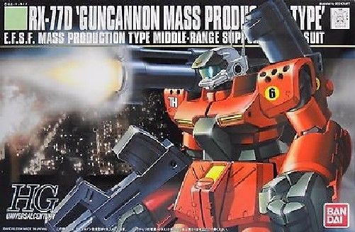 Bandai Hguc 1/144 Rx-77d Guncannon Mass Production Type Plastic Model Kit 0080 - Japan Figure
