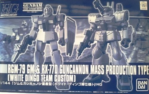 Bandai Hguc 1/144 Rgm-79 Gm & Rx-77d Guncannon White Dingo Team Custom Model Kit- Japan Figure Store - #1 Bring To You The Best Japanese Goods