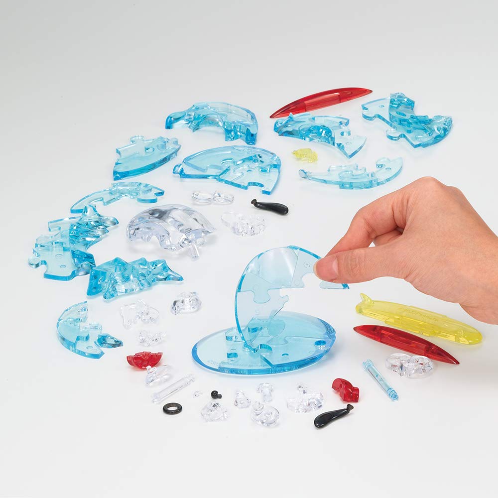 Beverly Crystal 3D Puzzle Snoopy Surfing (40 Pieces) Crystal Snoopy Dog Puzzle- Japan Figure Store - #1 Bring To You The Best Japanese Goods