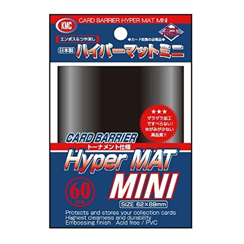 KMC Card Barrier Hyper Mat Mini Black 60Pcs- Japan Figure Store - #1 Bring To You The Best Japanese Goods