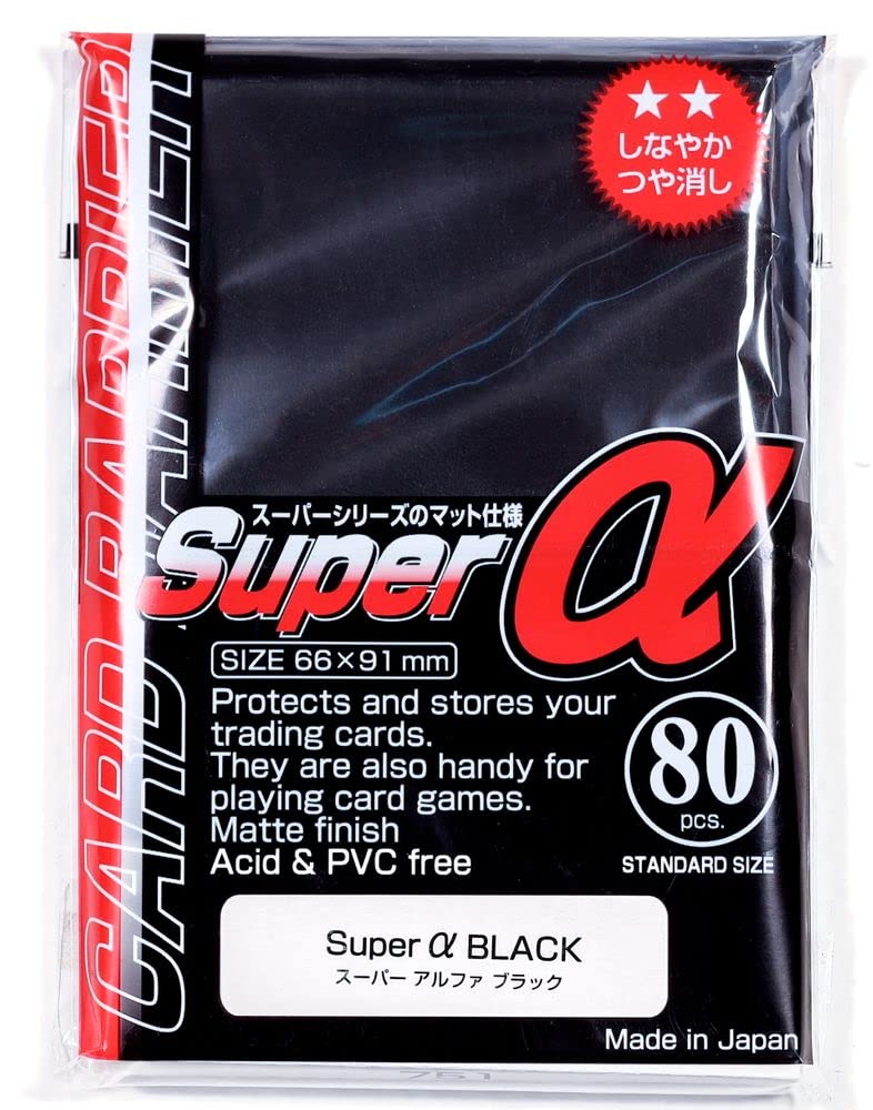KMC Card Barrier Super Alpha Black 80Pcs- Japan Figure Store - #1 Bring To You The Best Japanese Goods