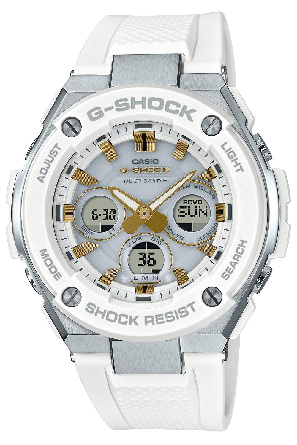 Casio G-Shock G-Steel Mens White Watch Solar Radio GST-W300-7AJF Genuine Domestic Product- Japan Figure Store - #1 Bring To You The Best Japanese Goods