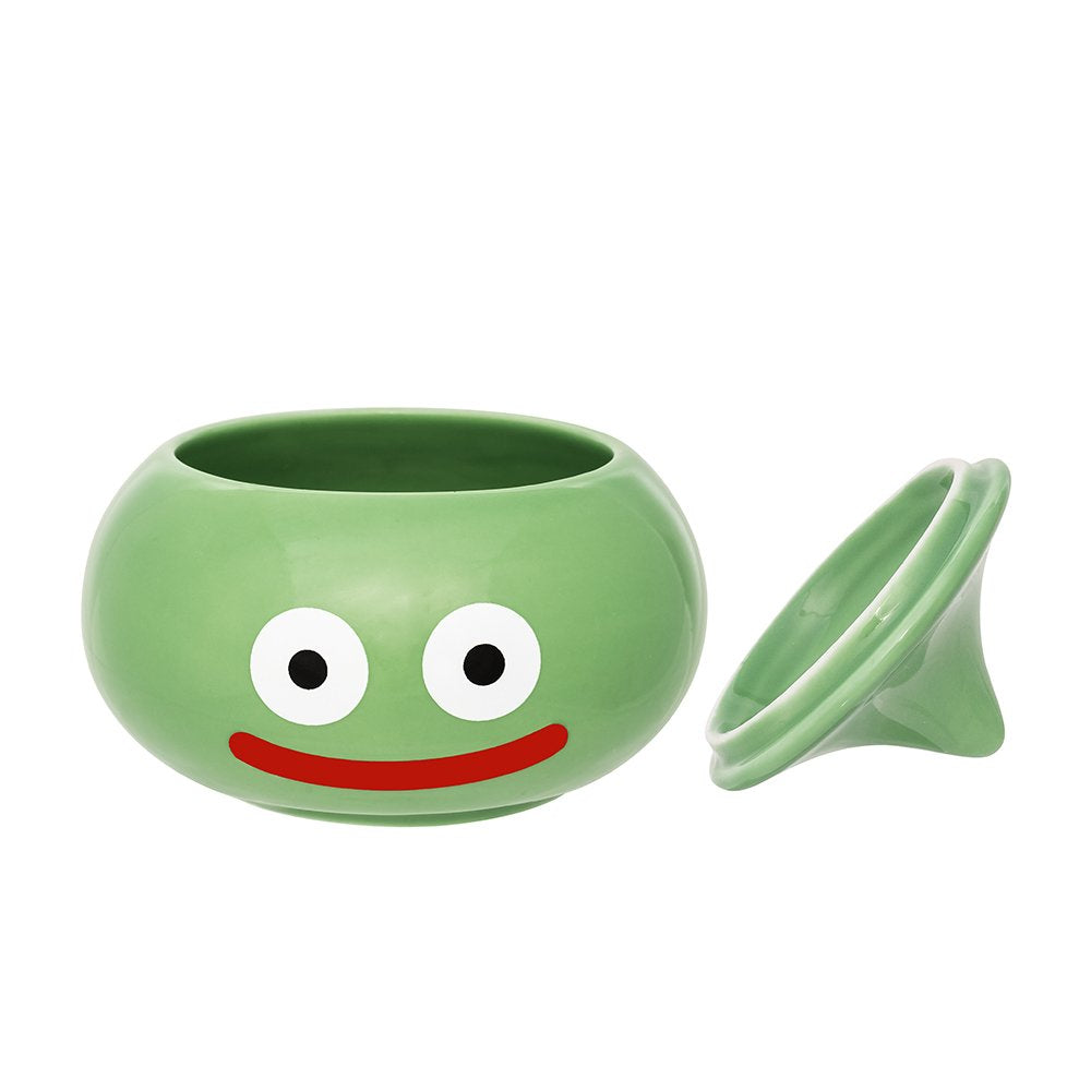 Square Enix Dragon Quest Smile Slime Small Bowl With Lid Lime Slime - Japanese Small Bowls- Japan Figure Store - #1 Bring To You The Best Japanese Goods