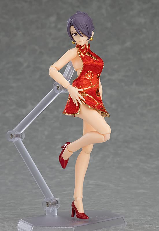 Max Factory Figma Female Body Mika With Mini Skirt Chinese Dress Outfit Japanese Model Toys- Japan Figure Store - #1 Bring To You The Best Japanese Goods